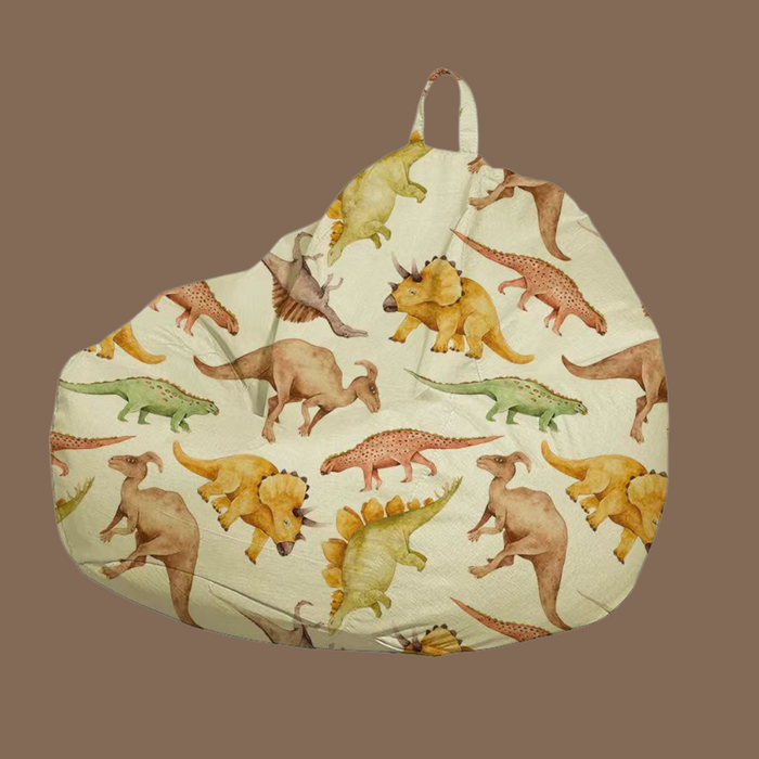Kids Bean Bag Chair | Dinosaurs Cream