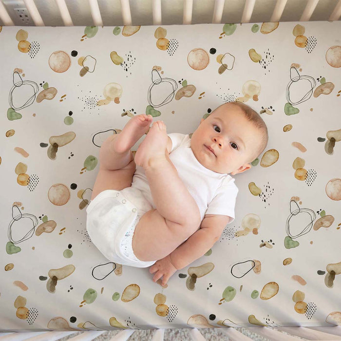 Fitted Cot Sheet | Cotton | Abstract Baby