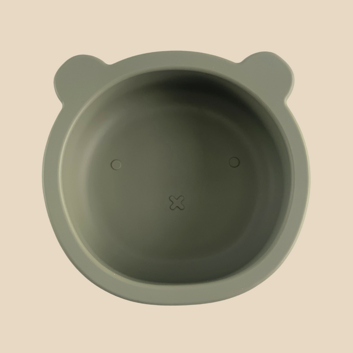 Silicone Suction Bear Bowl | Sage