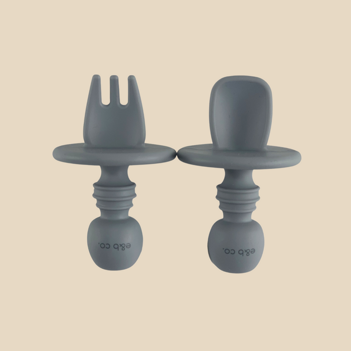 Mini Silicone Cutlery Set  |  Steel